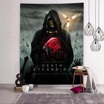 Dark Death Stranding Wall Hanging Tapestry Poster for Gaming Room Decor Sci Fi Horror Gamer Bedroom Gift Art for PlayStation Fan 100X70CM gray