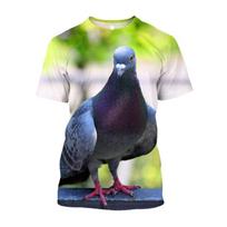 Vasariniai Mados Linksmi Balandžio Grafikos Marškinėliai Vyrams Atsitiktinio Gatvės Stiliaus Spausdinti Paukščių Rašto Apvalia Kaklo Trumpomis Rankovėmis T-shirt Viršūnės 5XL beige