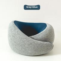Portable U-shaped Pillow Memory Foam Snail Pillow Travel Neck Pillow  to Relieve Neck Pain Office Nap Pillow gray