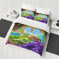 M-Minecraft 100% Poliesteris Anime Spausdinimo Patalynės Komplektas Antklodės Užvalkalas Karališko Dydžio Medvilninis Mielas Spausdintas Animacinis Antklodės Užvalkalas 150*200cm 3pcs