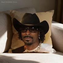 S-Snoop D-Dogg Pillowcases Bedroom Living Room Sofa Home Decor Polyester Cushion Cover with Zipper 30cmx30cm black
