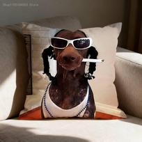 S-Snoop D-Dogg Pillowcases Bedroom Living Room Sofa Home Decor Polyester Cushion Cover with Zipper 40cmx40cm