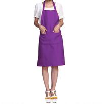 Prijuostė Plain Unisex Cooking Maitinimo darbo Prijuostė Tabard Twin Double Pocket 08 purple