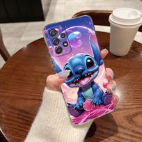 Skaidrus dėklas Samsung Galaxy A57 A37 A56 5G A36 Dėklai A55 A54 A35 A26 A07 A17 A16 A06 A34 A15 Minkštas viršelis Animacinis Stitch Disney Galaxy A55 5G