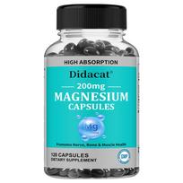 Magnesium Citrate 200 Mg Dietary Supplement, High Absorption, 120 Capsules Per Bottle 120 Capsules blue