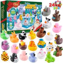 JOYFY 24 Days Christmas Advent Calendar 2025 Rubber Duck for Boys  Girls Girls Party Favor Xmas Gift Presents Xma Fun Ducks Christmas Countdown M blue