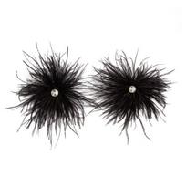 1 Pair Feather Earrings for Women Bohemia Tassel Drop Earrings juoda