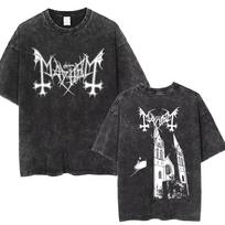 Geriausi Garsūs Mayhem Deathcrush Vintažiniai skalbti marškinėliai Vyrams Moterims Klasikiniai Death Black Metal Rock Grupės Marškinėliai Streetwear S įvairiaspalvis