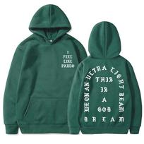 Jaučiuosi kaip Pablo Hoodies Vyriška Mada Raidžių Grafika Spausdinti Megztiniai Moteriški Šaunūs Laisvalaikio Harajuku Su Gobtuvu Puloveris Oversized XXXL black