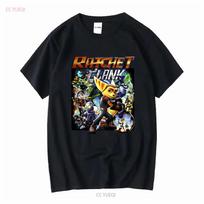 Ratchet and Clank characters graphic T-shirt XL black