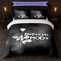 Depeche Mode Print 3Pcs Bedding Set Duvet Cover With Two Pillowcases Soft Bed Linen For Household Bedroom 140cm*200cm