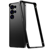 Prabangus lengvas aliuminio metalinis rėmelis, skirtas Samsung Galaxy S26 25 24 23 Ultra, hibridinis silikoninis apsauginis dėklas, lydinio apsauginiai priedai For Sam S24 Ultra gray