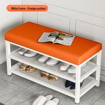 Shoe Bench with Integrated Cabinet & Stool - Luxury Entryway Rack gray
