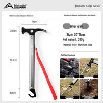 Beishan Wolf Multi-functional Camping Hammer & Tent Stakes Survival Tool gray