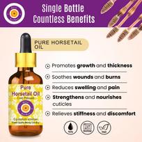 Deve Herbes Pure Horsetail Oil (Equisetum arvense) with Glass Dropper | Cold Pressed | Natural | Undiluted | For Diluting Essential Oils | For Ha yellow