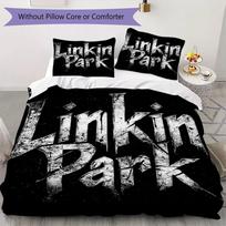 Linkin Park Pattern Bedding,Quilt Set Quilt Cover Pillowcase Home Birthday Gift(1 * duvet cover + 2 * pillowcase, without core)_lx 135x200cm