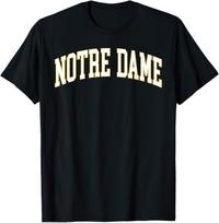 Notre Dame Retro Vintage T shirt Classic Graphic Tee Mens Womens Kids Gift T-Shirt Mens Kids XL black