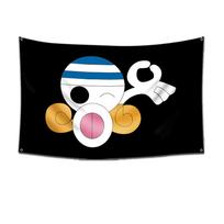 Anime One Piece Jolly Roger Sienos Dekoracija Vėliava Tapyba Žaislas Animacinis Luffy Zoro Šiaudų Kepurė Pirato Kaukolės Vėliava Berniukų Festivalio Dovana 60x90cm