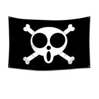 Anime One Piece Jolly Roger Sienos Dekoracija Vėliava Tapyba Žaislas Animacinis Luffy Zoro Šiaudų Kepurė Pirato Kaukolės Vėliava Berniukų Festivalio Dovana 60x90cm