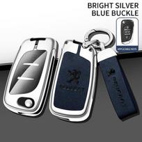 Cinko Lydinio Odinis Automobilio Išmaniojo Nuotolinio Rakto Dėklas Korpuso Dangtelio Apsauga Peugeot 107 207 306 307 407 308 607 Raktų Pakabuko Aksesuarai gray