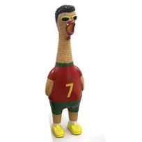 Funny Star Player Style Screaming Chicken Sound Ornaments Boredom Relief, Squishy Decoration Fan Support Novelty Kids Gifts 23cm brown