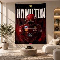 Decorative Tapestry,Lewis Hamilton Printed Wall Art, Lightweight Wall Hanging For Bedroom Background 100cmx150cm