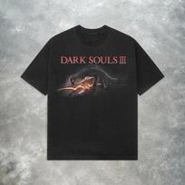 Dark Souls 3 Retro Y2K Heavyweight Cotton T Shirt Vintage Gaming Graphic Tee 2XL white