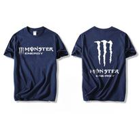 Monster Energy Spausdinta Medvilninė Vyriška Marškinėlių Trumpomis Rankovėmis – Madinga, Universali ir Odai Draugiška Viršutinė Dalies Lauko Veiklai L blue