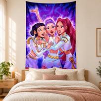 Kpop demon hunters Tapestry highquality for decorating living room bedroom dorm walls ideal as bedroom wallart orholiday gift 130cmx150cm