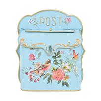 Iron Letter Mailbox for Wall, Shed, Gate or Garage, Decorative Exterior-Finish Box with Lift-Up Flap for Daily Mail white