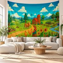 Stardew Valley Wall Tapestry Home Decor Hanging Cloth Art Background Tapestry for Bedroom 130cmx150cm