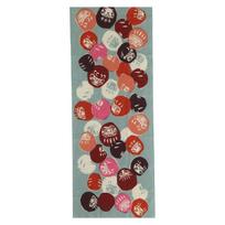 JAPATRA Japanese Tenugui Towel Daruma Design Smoky Green Traditional Hand Towel 34x90cm gray