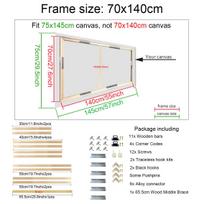 70x140cm Medinis rėmas 76x146cm paveikslams Rėmas sienai Drobės rėmas Deimantinės tapybos didelio dydžio paveikslui Plakatui Sieninis rėmas 70x140cm wood frame white