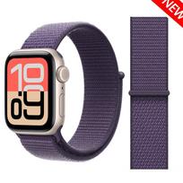 Sport Nylon Loop Straps For Apple watch band 44mm 45mm 44mm 42mm 46mm 40mm correa Bracelet iWatch Series SE 8 ultra 2 3 9 10 11 S10-46 42 44 45 49mm black