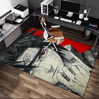 1 vnt. Naruto margas kėdės kilimėlis namų biurui, svetainei, virtuvei, žaidimų kambariui 120cmx160cm gray