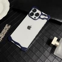 Prabangus metalo titano lydinio netaisyklingas telefono dėklas, skirtas iPhone 13 14 15 Pro Max 14 15Plus Alien aliuminio objektyvo žiedo apsauginis dangtelis For iPhone 14 Plus&Case & Camera Protector black