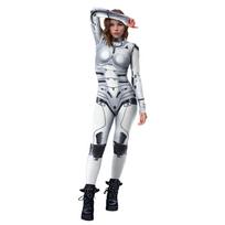 Helovino kostiumai moterims gotikinis kombinezonas robotas cosplay kostiumas modernus mašina kūno korio romperiai S gray