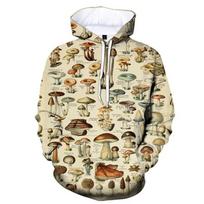 Augalai Grybų Gobtuvukai Camo Juokingi 3D Spausdinimo Vyriški Moteriški Gobtuviniai Megztiniai Per dydį Puloveriai Streetwear Vaikų Viršutiniai Drabužiai Unisex Drabužiai 150 beige