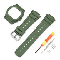 Dirželis su dėklu, skirtas „Casio G-Shock DW-5600 DW-5000 GW-M5610 GLX-5600“ vyrams ir moterims, keičiamas guminis dervos apvalkalo laikrodžio dirželis. 5610 gray