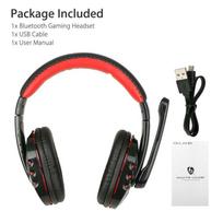 „Bluetooth“ belaidės žaidimų ausinės, skirtos „Xbox PC PS4“ su mikrofono LED garsumo valdymu kaip parodyta spalva