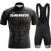 2026 SRAM Dviračių Džersio Rinkinys Vasariniai Dviračių Drabužiai MTB Dviratininko Drabužiai Vienodas Džersis Ropa Ciclismo Vyriškas Dviračių Kostiumas Asian size - M black