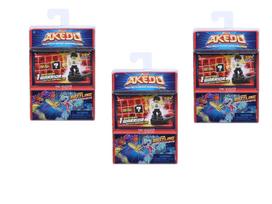 Akedo Ultimate Arcade Warriors Mystery Warrior + Battle Controller Battle Action Figures (3-Pack) blue