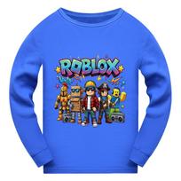 5574 Daugiaspalvis berniukų ir mergaičių Roblox spaudinio ilgomis rankovėmis marškinėliai 170cm blue