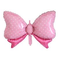 HelloBABY Bow-Shaped Aluminum Foil Balloon for Baby's Birthday or Full Moon Party pink