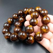 Amber Beeswax Round Bead Bracelet, Sea Willow Design, 18/20mm Approx. 20x20mm barrel bead bracelet black