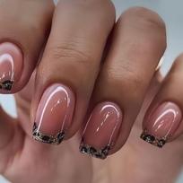 Nauja Prancūziška Paprasta Kolekcija Nagų Lipdukas Paruoštas Dirbtinis Nagas Trumpas Kvadratinis Dėvėjimo Nagų Lipdukas Delivery jelly glue + rubbing strips