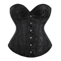 Solid Color Boned Waist Trainer Tummy Control Body Shaper Corset M juoda