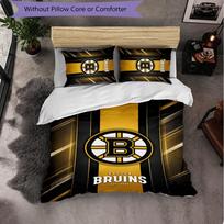 Boston Bruins Pattern Microfiber 3Pcs Bedding Set Decor Duvet Cover Set For Bedroom Home Use 140cm*200cm