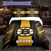 Boston Bruins Pattern Microfiber 3Pcs Bedding Set Decor Duvet Cover Set For Bedroom Home Use 180cm*210cm