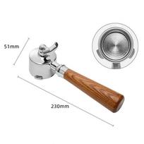 51mm Dual Spout Portafilter for HiBREW H10B/H11/H8A, Sangkee, Mr. Coffee,Oster, Cecotec, Phico, Brayer BR1101 - Stainless Steel gray